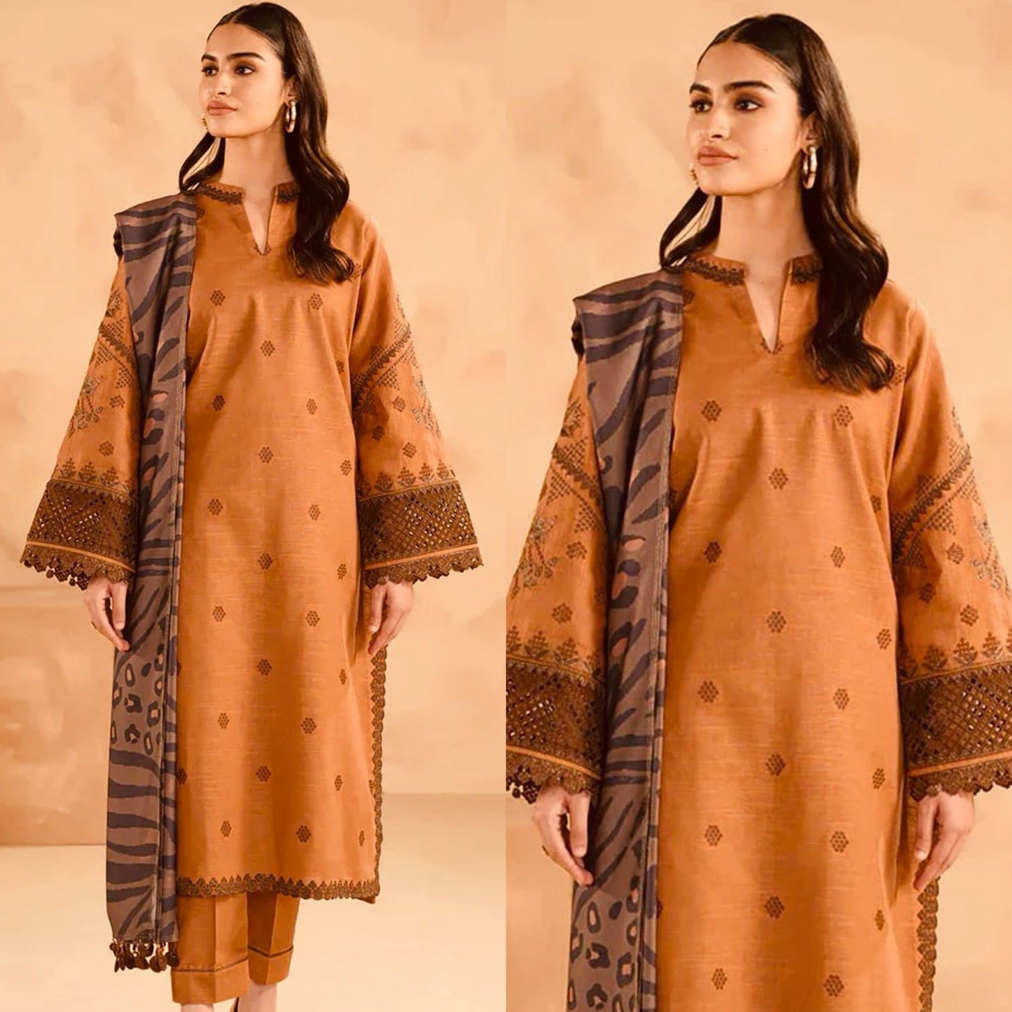 Nishat CH-01 Embroidered Lawn 3pc