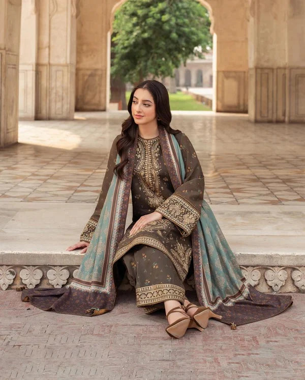Jazmin Embroidered Dhanak 3pc D-30