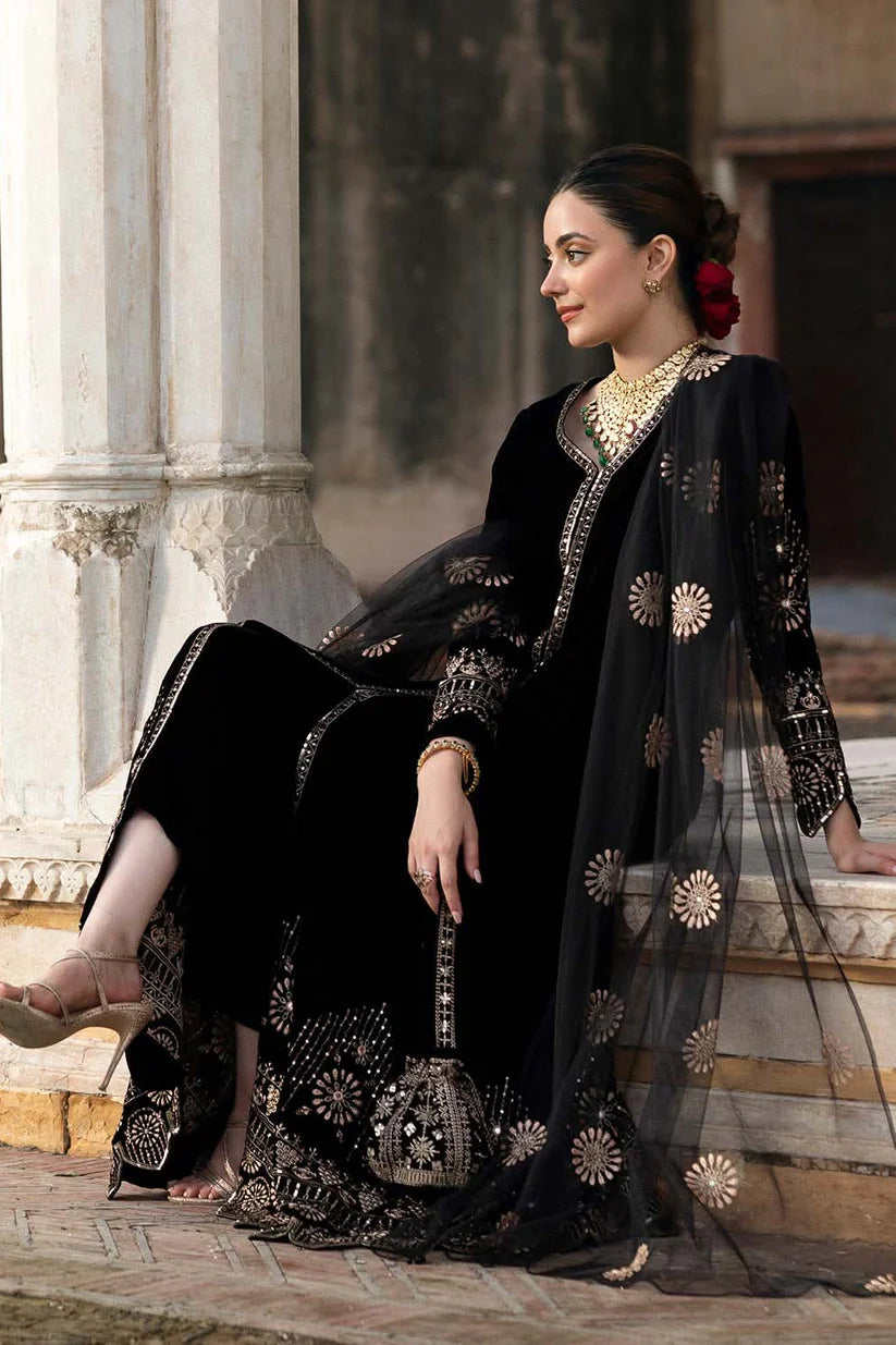 ZC-233 Velvet Embroidered 3pc