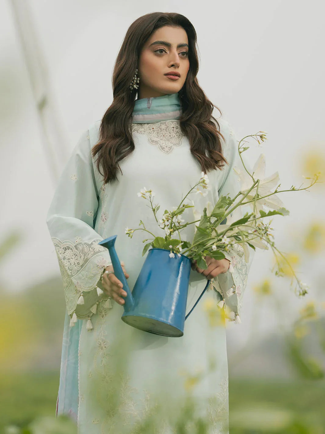Iznik Embroidered Lawn 3 Piece Suit (Summer Collection) | D-329