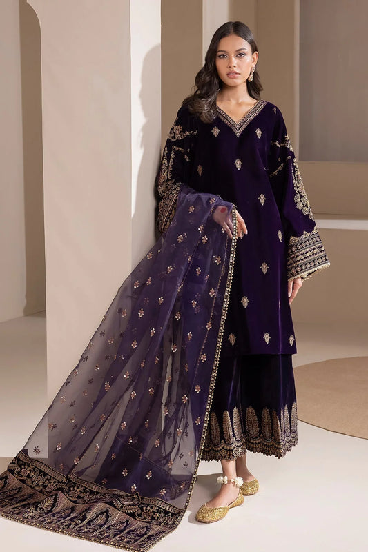 Baroque D-247 Embroidered Velvet 3pc