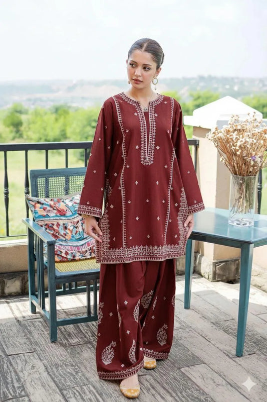 Batik Embroidered lawn 2pc D-316