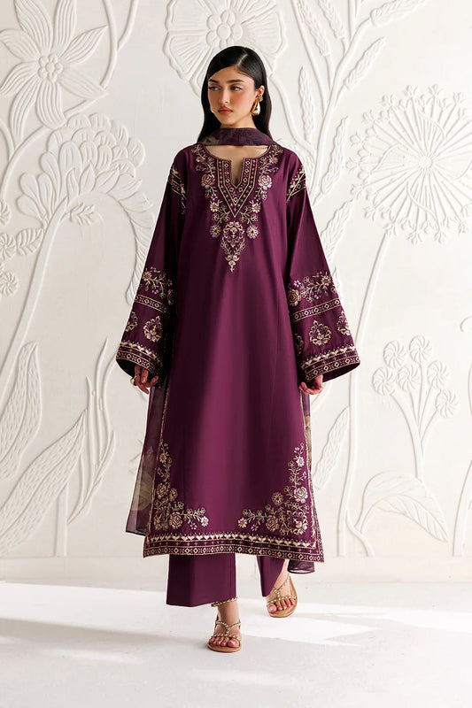 Iznik Embroidered Lawn 3 piece Suit (Summer Collection) | D-023