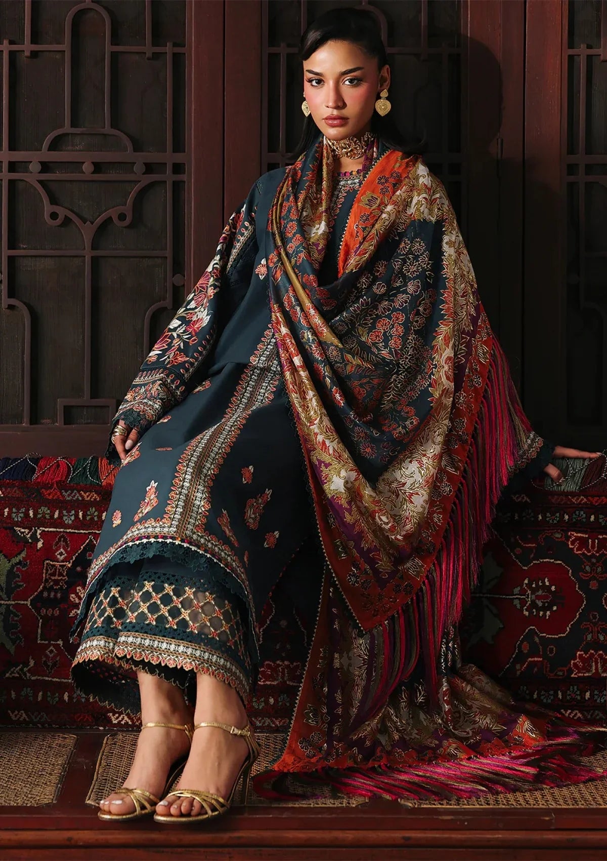 BIN ILYAS Lawn Embroidered Three Piece BL-991