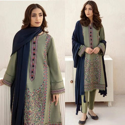 BR-854 Dhanak Embroidered 3pc Wt