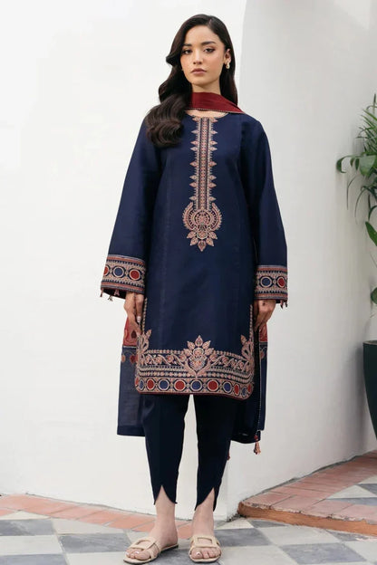 JAZMIN-3PC - Embroidered Lawn Suit (Summer Collection) | D-098