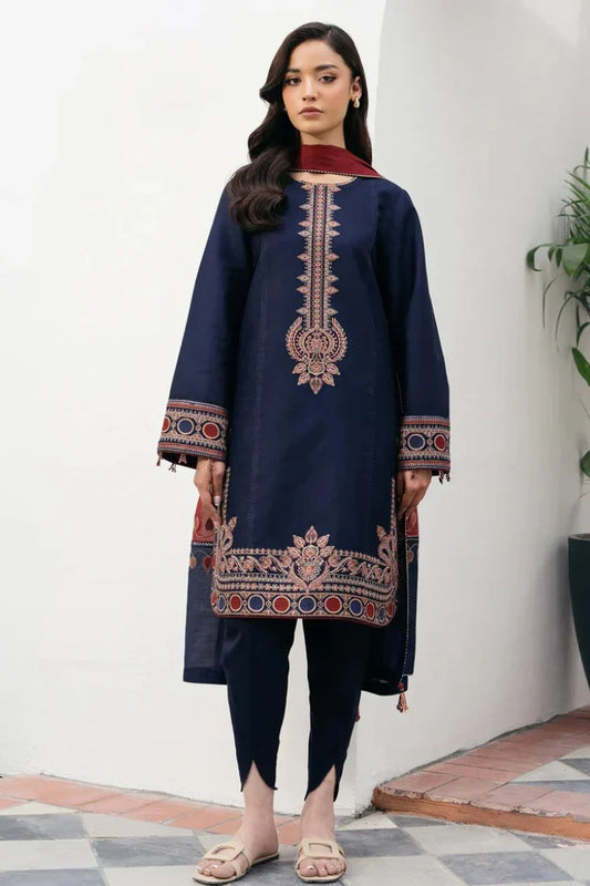 JAZMIN-3PC - Embroidered Lawn Suit (Summer Collection) | D-098