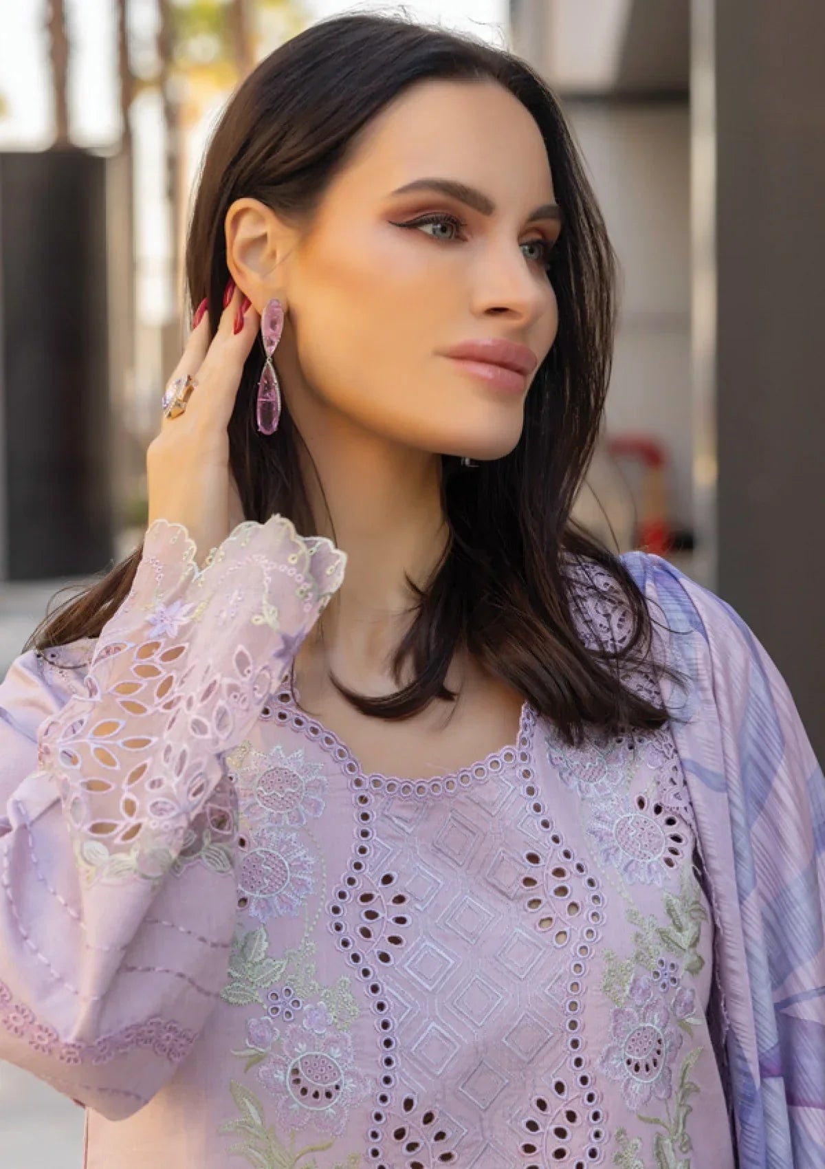 Qalamkar Embroidered lawn Three Piece QL-312