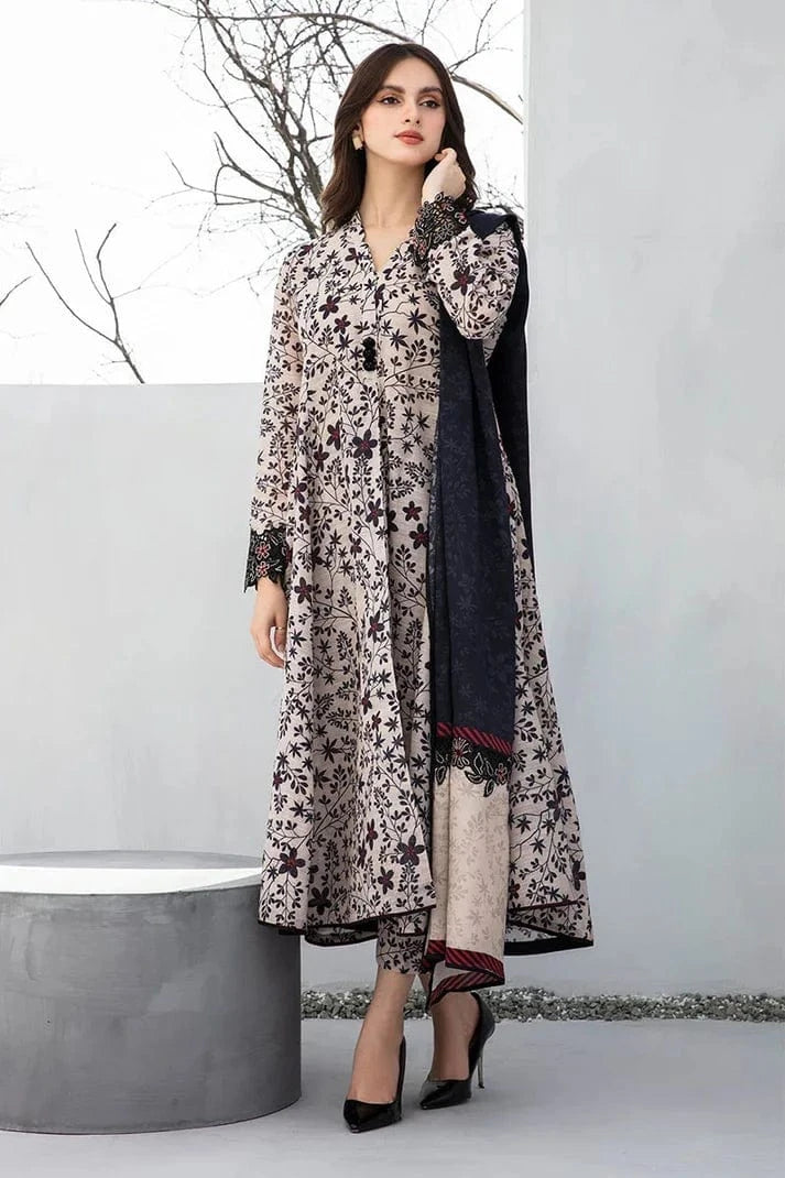 Sapphire D-800 Khaddar Printed 3pc