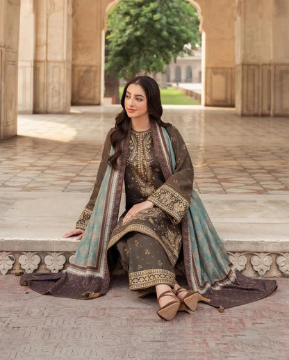 Jazmin Embroidered Dhanak 3pc D-30