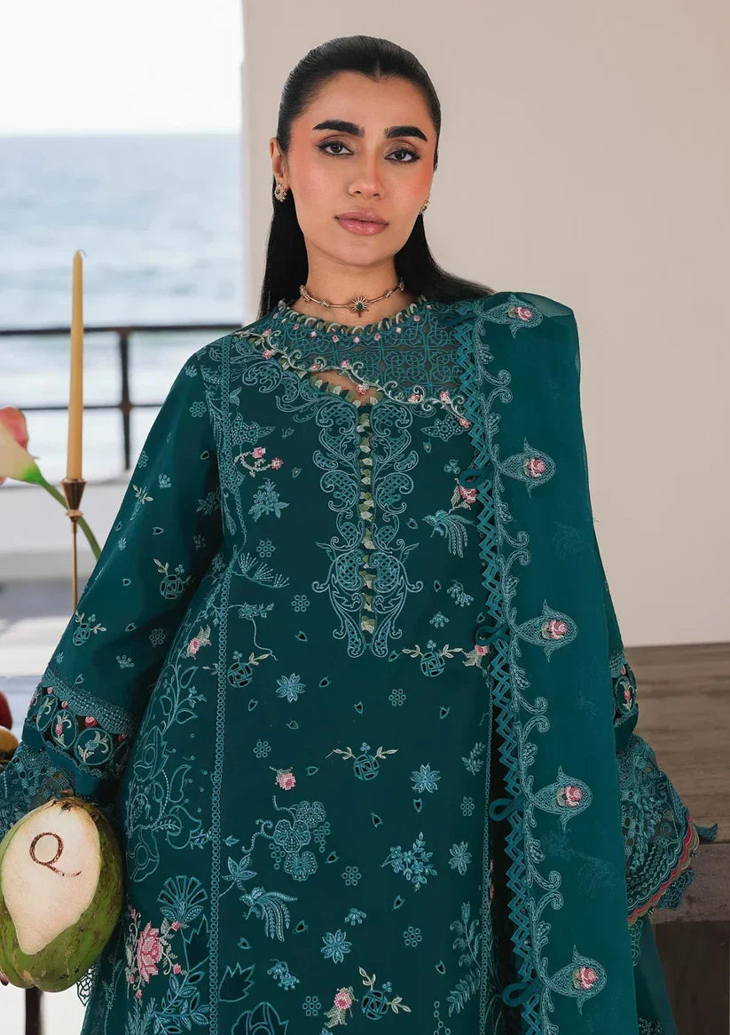 Qalamkar Luxury 26 Lawn Chikenk-Kari Embroidered Three Piece QL-810