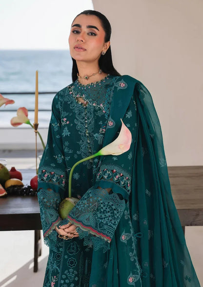 Qalamkar Luxury 26 Lawn Chikenk-Kari Embroidered Three Piece QL-810