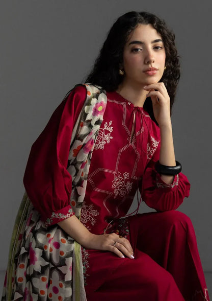 Zara Shahjahan Embroidered lawn Three Piece Coco-92