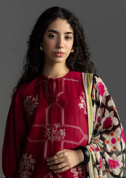 Zara Shahjahan Embroidered lawn Three Piece Coco-92