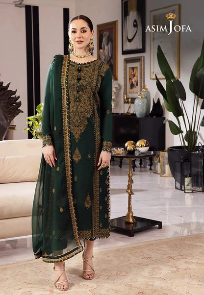 Asim jofa Embroidered Three Piece Lawn AJ-131
