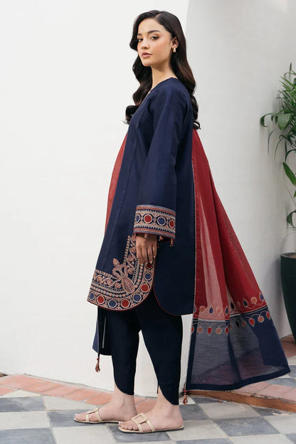 JAZMIN-3PC - Embroidered Lawn Suit (Summer Collection) | D-098