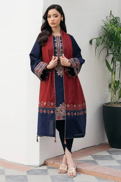 JAZMIN-3PC - Embroidered Lawn Suit (Summer Collection) | D-098