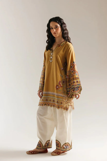 Ethnic Embroidered Dhanak Three Piece ET-415