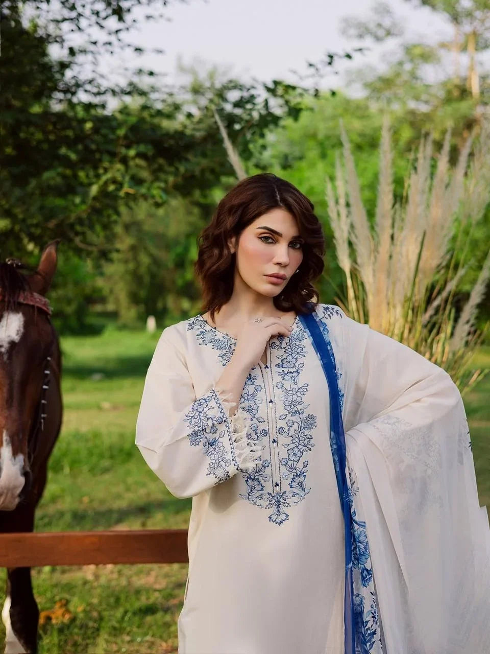 Batik Luxury Lawn Embroidered Three Piece BT-367