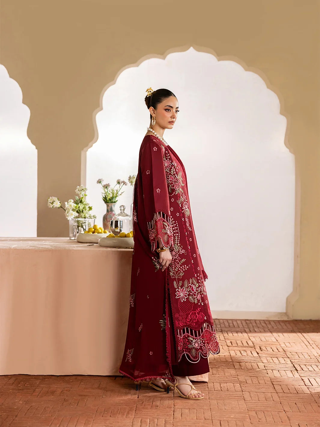 Mor Bagh Embroidered Dhanak Three Piece MB-409