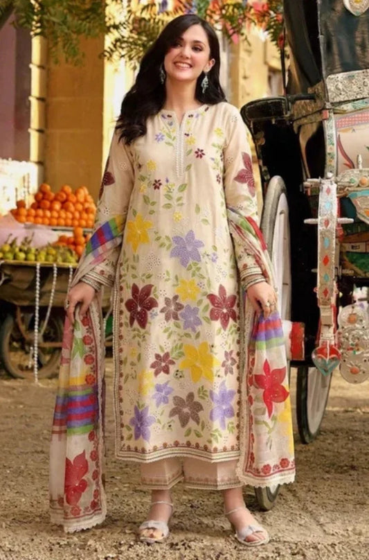 Aneela's Embroidered Dahank Three Piece AN-411