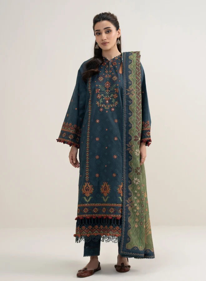 Sapphire Embroidered Dhanak Three Piece SP-403