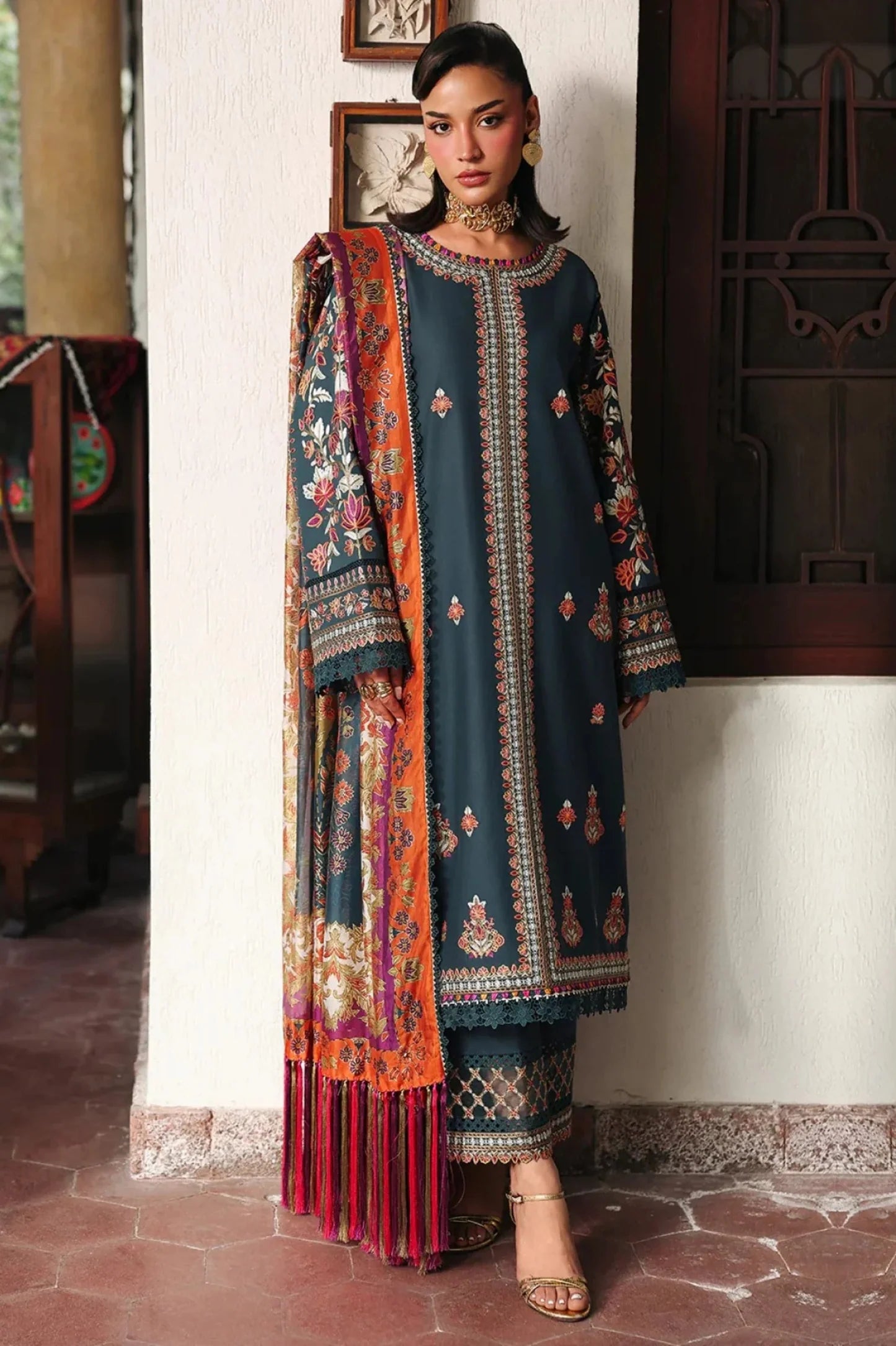 BIN ILYAS Lawn Embroidered Three Piece BL-991