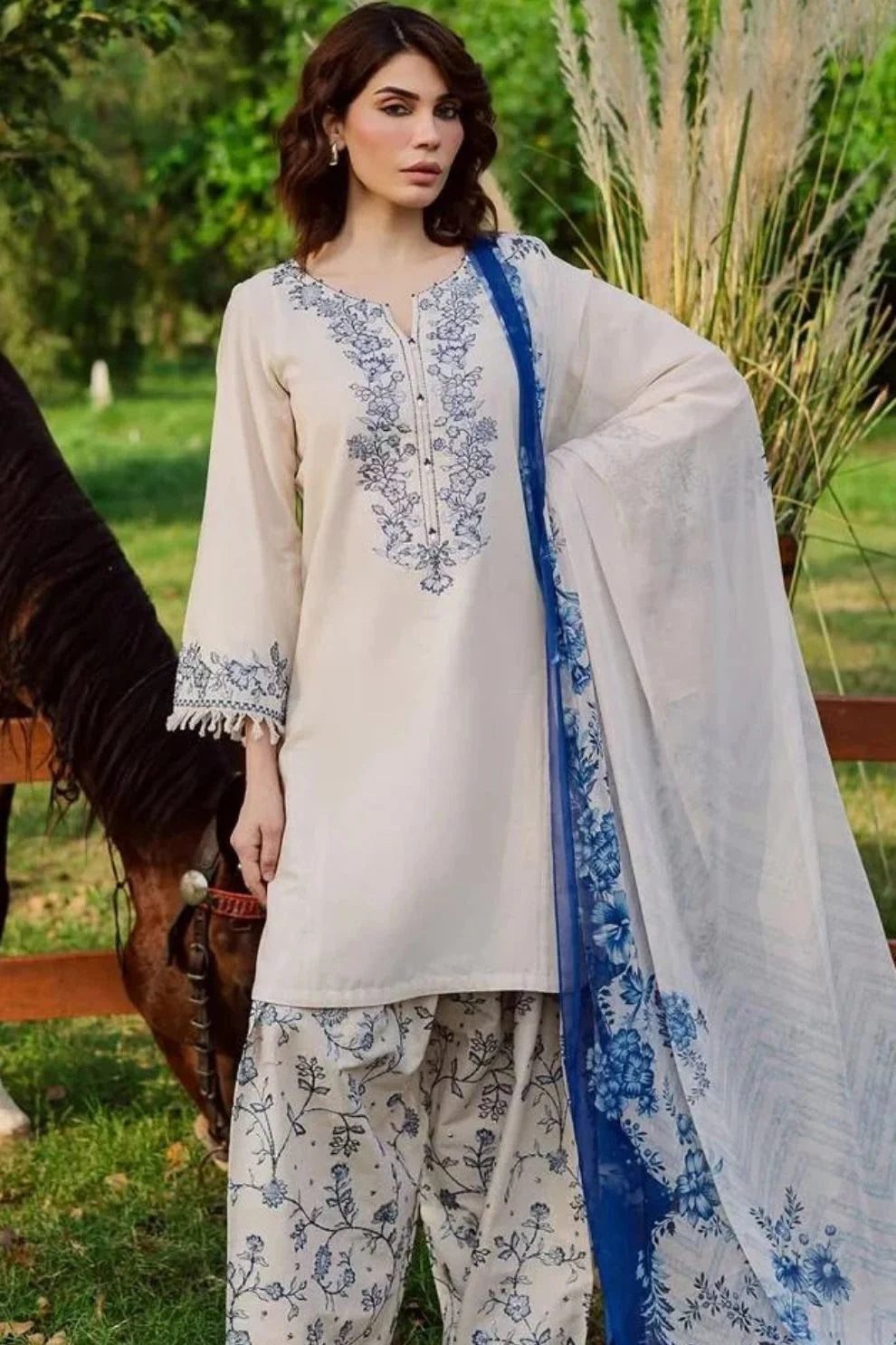 Batik Luxury Lawn Embroidered Three Piece BT-367