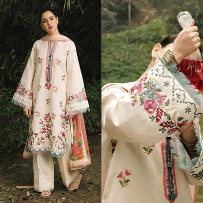 Sapphire SP-719 Dhanak Embroidered 3pc
