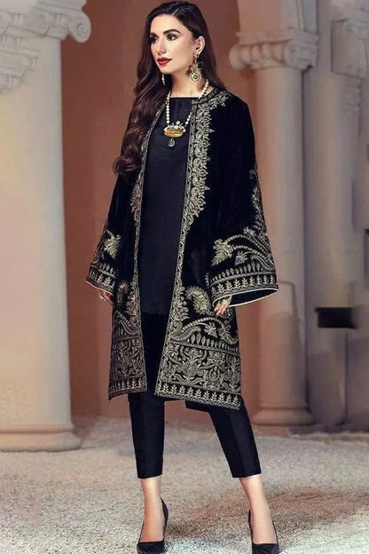 Maria B D-472 Velvet Embroidered 3pc