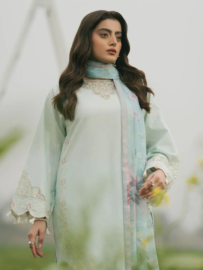 Iznik Embroidered Lawn 3 Piece Suit (Summer Collection) | D-329