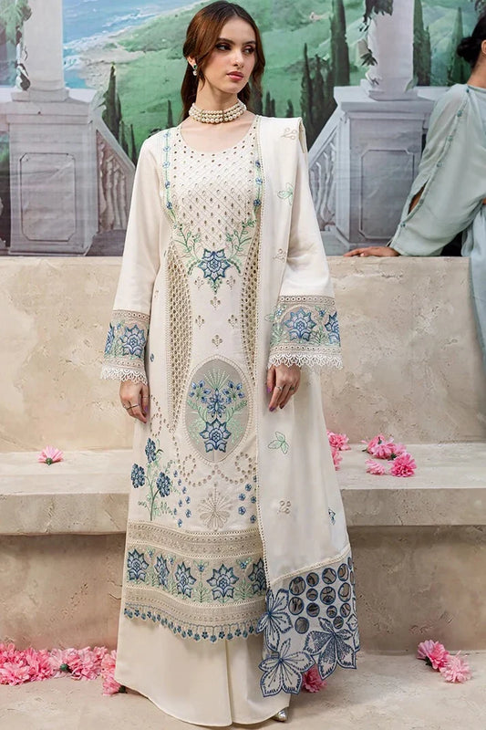 Qalamkaar QL-1024 Chikenkari Embroidered Dhanak 3pc