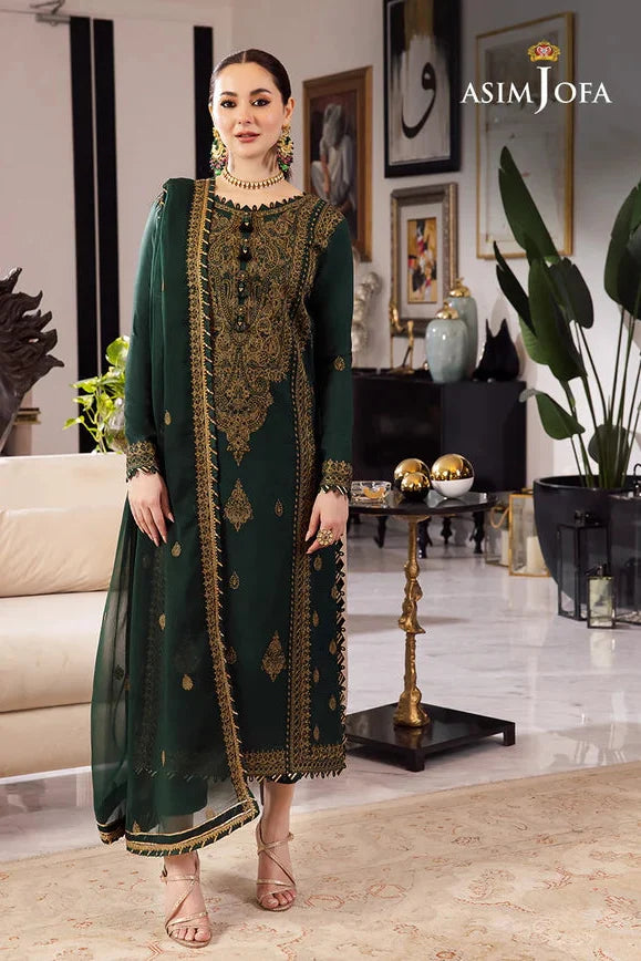Asim jofa Embroidered Three Piece Lawn AJ-131