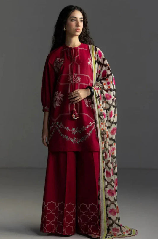 Zara Shahjahan Embroidered lawn Three Piece Coco-92