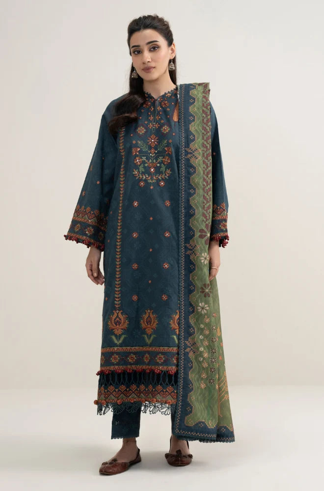 Sapphire Embroidered Dhanak Three Piece SP-403