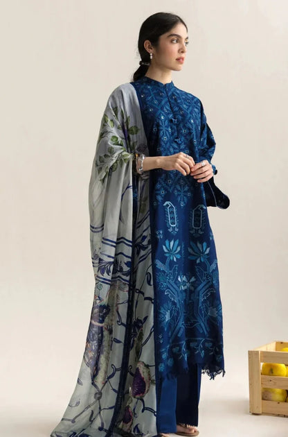 Zara Shahjahan Embroidered Dahank Three Piece ZSJ-412