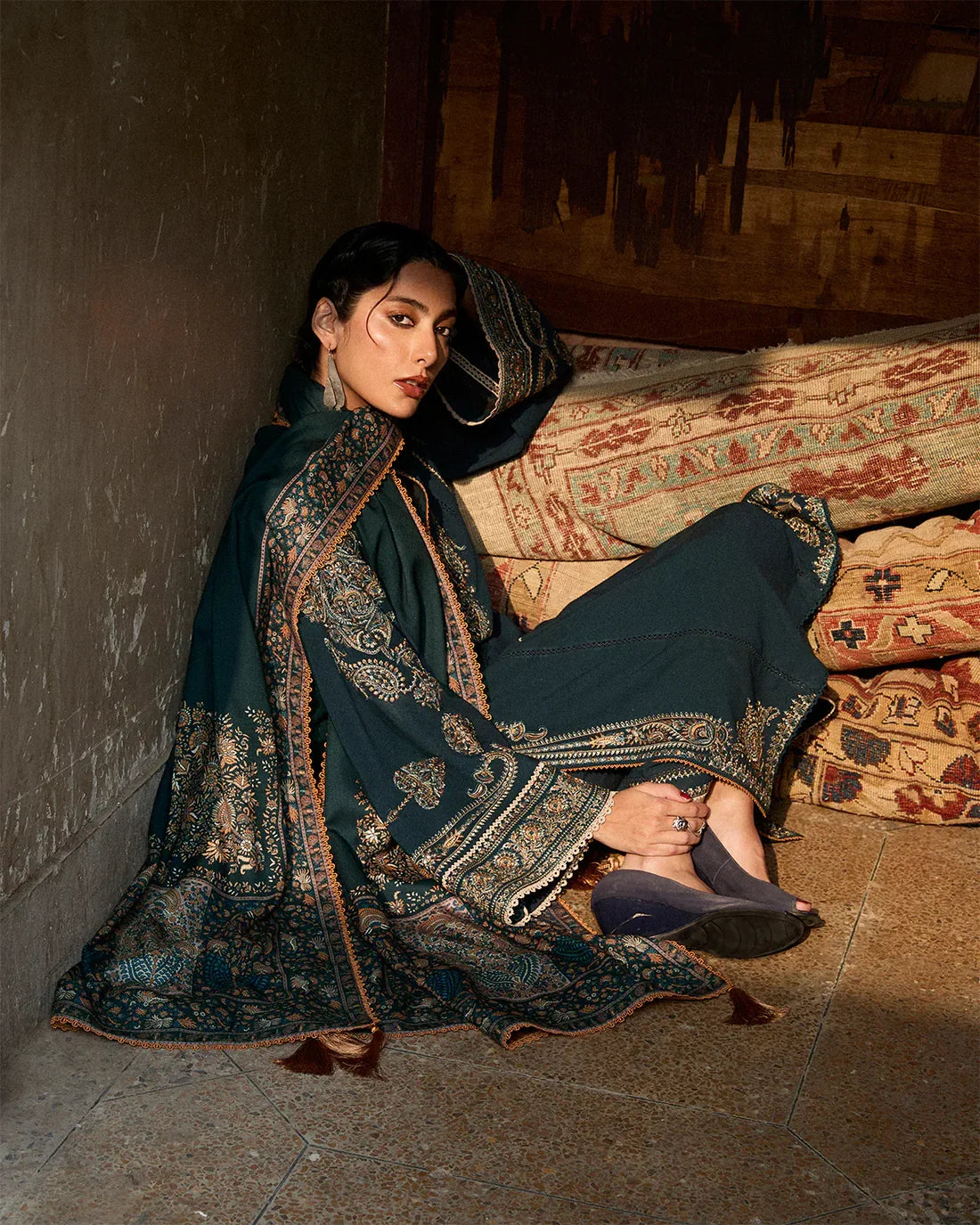 Jugnu by Hussain Rehar Summer 3PC Lawn Embroidered Suit - LC278